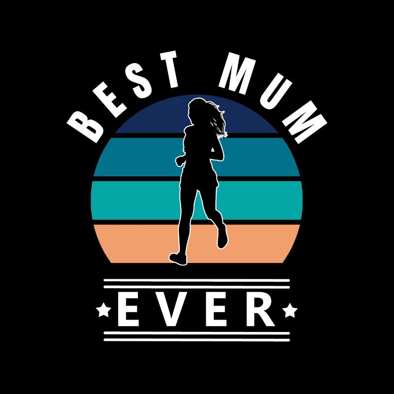 Best Mum Ever Jogging Vintage Sunset