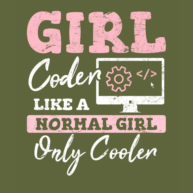 Funny Girl Coder Computer Programming Code Web Dev