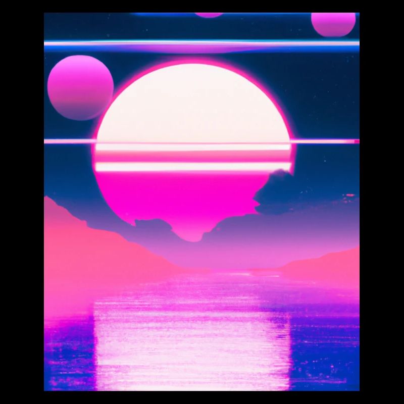 Vaporwave Sun Synthwave Sunset