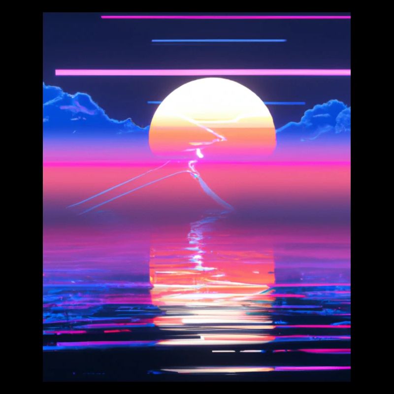 Vaporwave Sun Synthwave Sunset