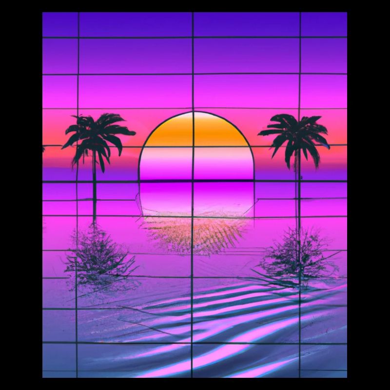 Vaporwave Sun Synthwave Sunset Palms