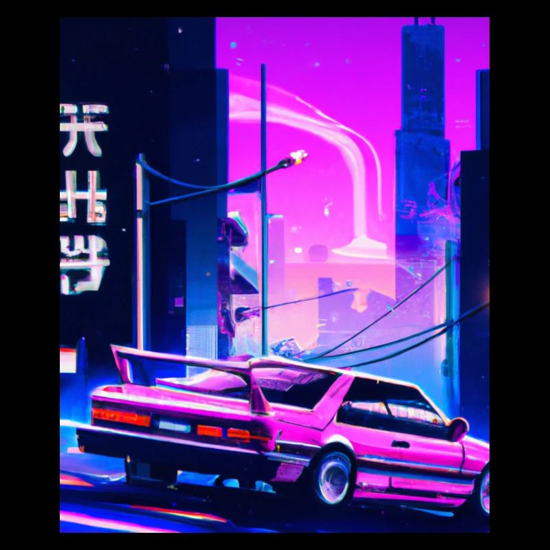Vaporwave Aesthetic Synthwave Car