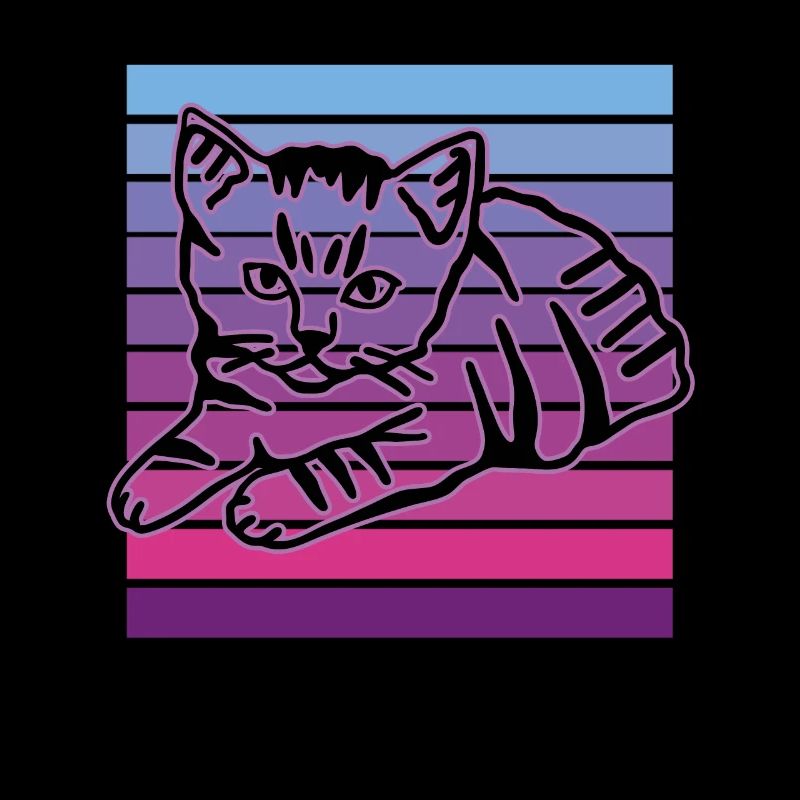 Retro Cat Graphic Cat for Cat Owners
