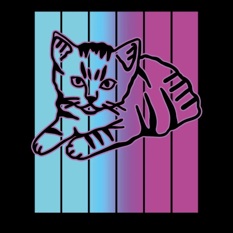 Chat graphique Retro Cat pour les propriétaires de chats