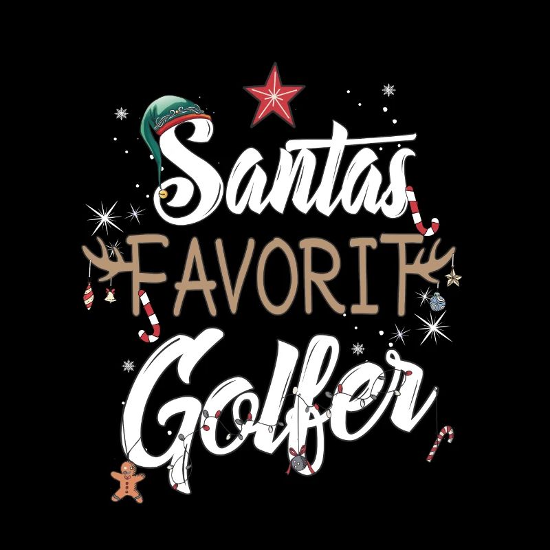 Pull de Noël moche joueur de golf préféré du Père Noël