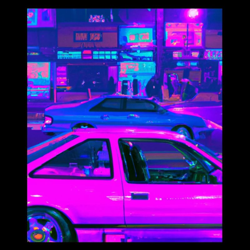 Vaporwave Aesthetic Synthwave Car