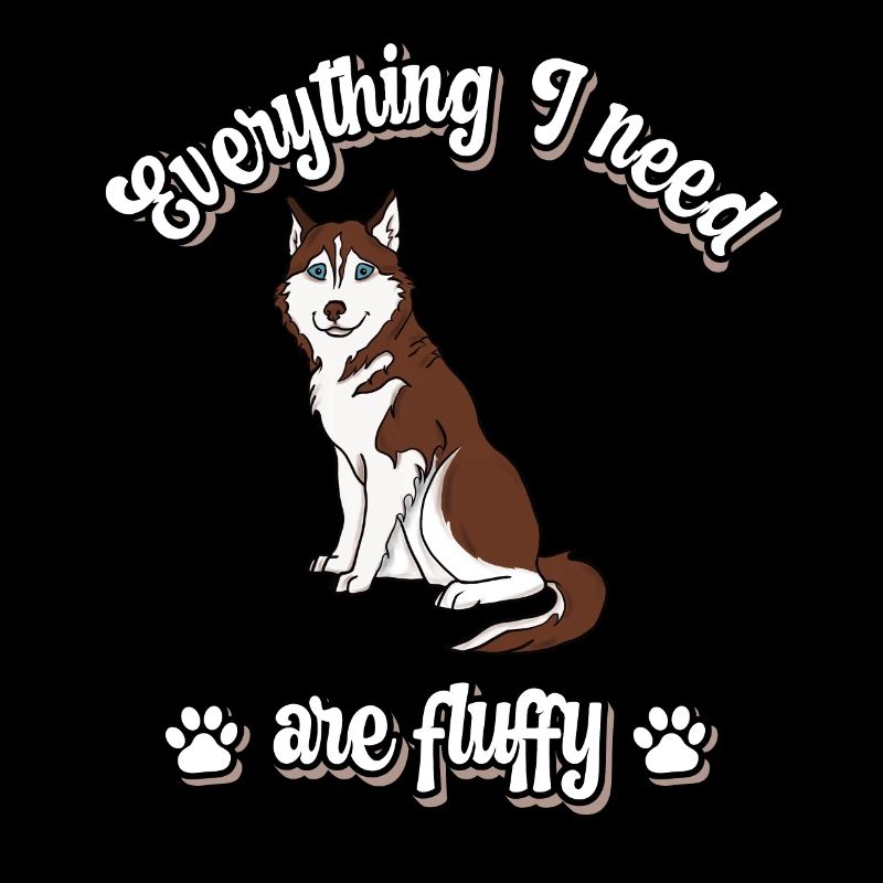 Everything I need are fluffy süßes Hunde red