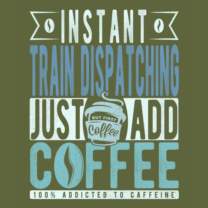 Train shipping coffee saying
