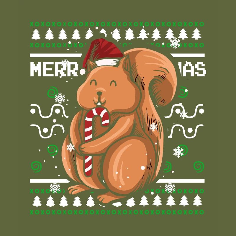 Pull de Noël moche Écureuil de Noël