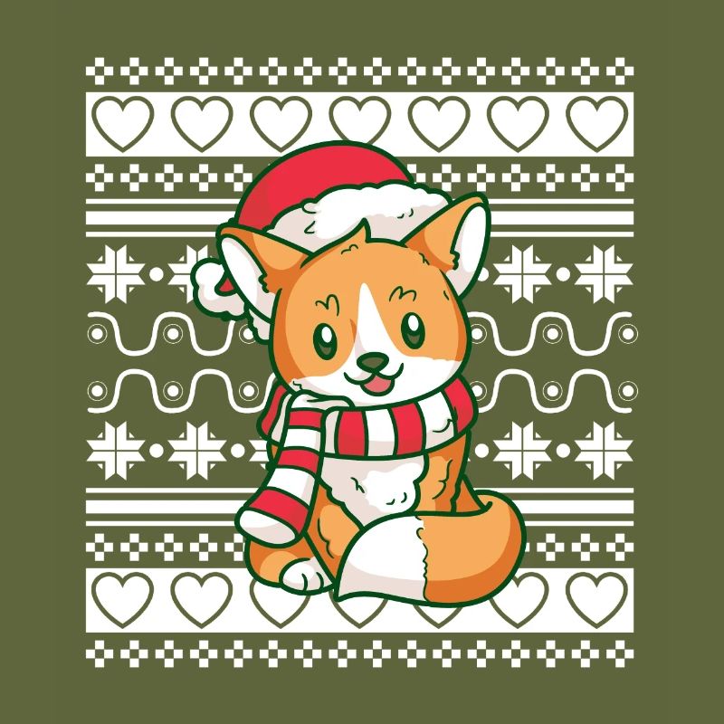 Moche pull de Noël Tshirt Renard de Noël