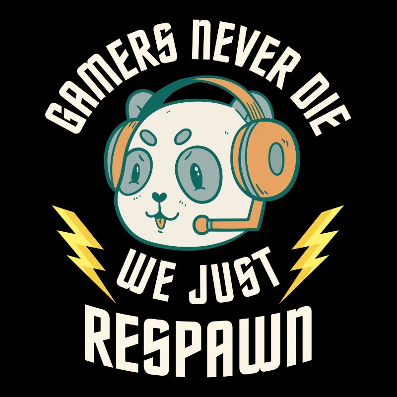 Gamers Never Die - Gaming Pandabär - Computer
