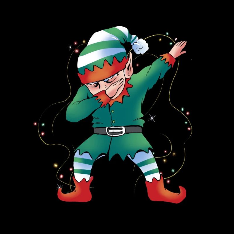 Dabbing Santa Santa Elf Christmas