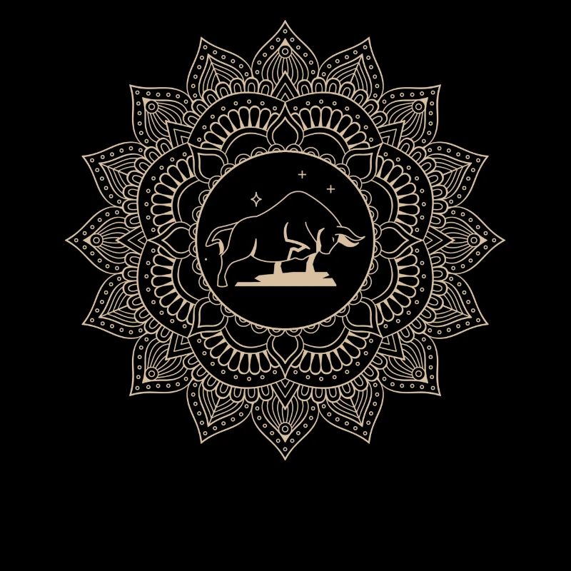 Stier Tierkreiszeichen Mandala