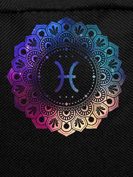 Pisces Zodiac Symbol Mandala