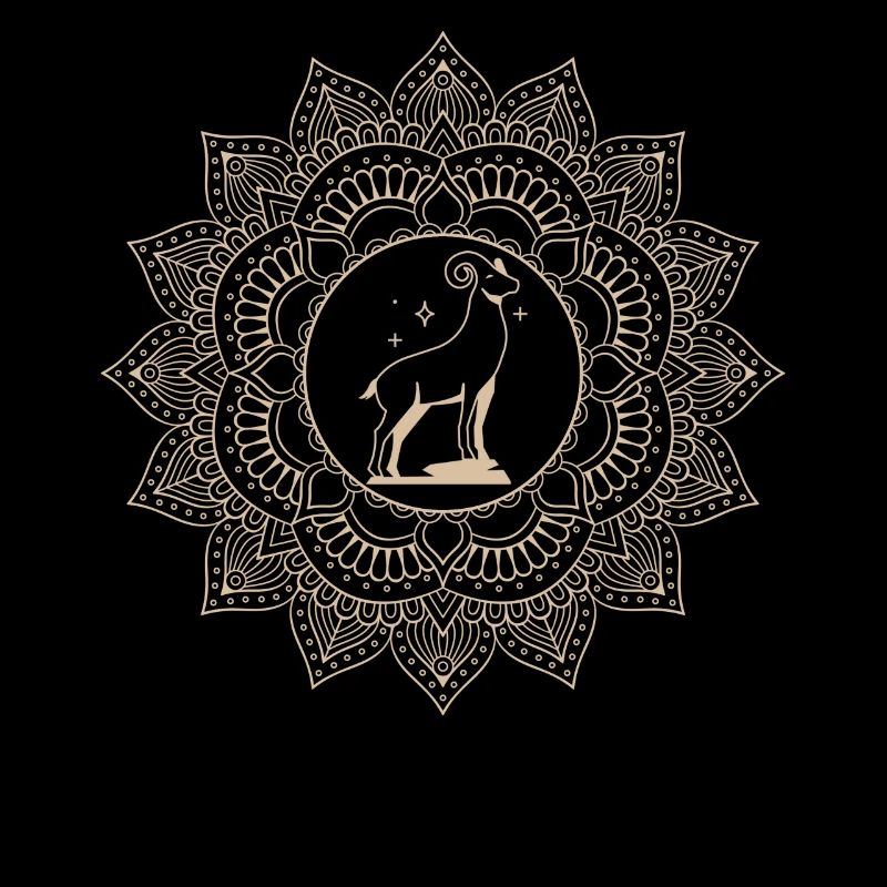 Aries Zodiac sign Mandala