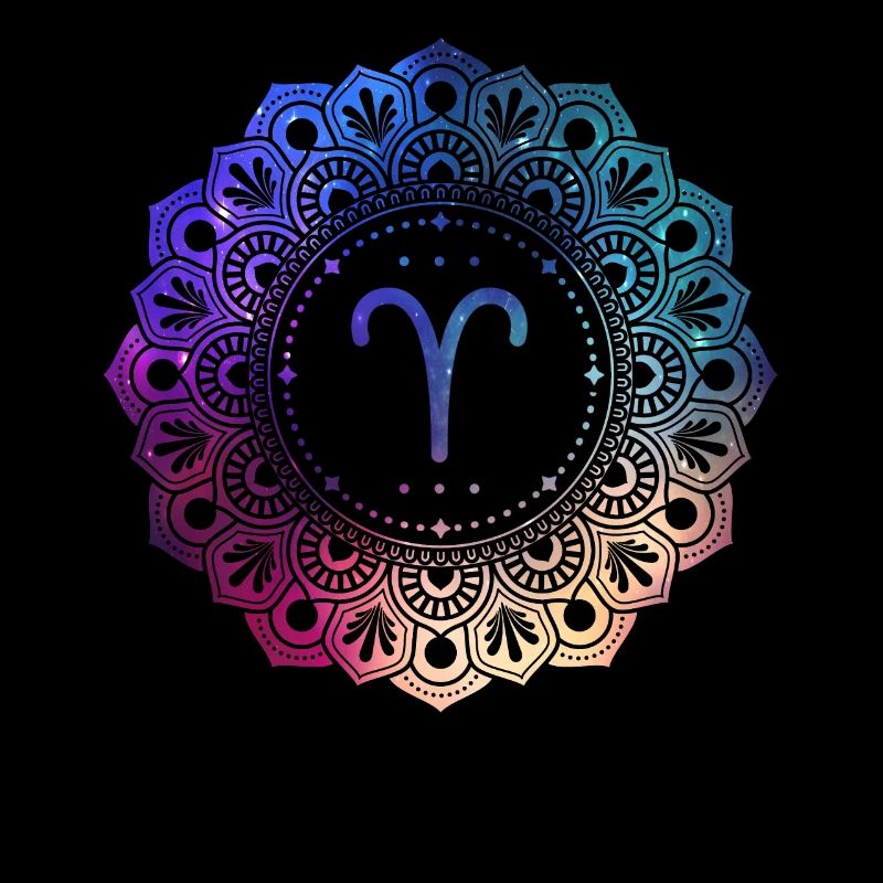 Widder Sternzeichen Symbol Mandala