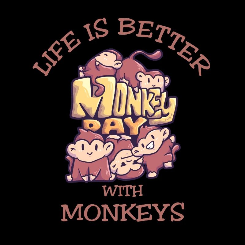 Singe disant que la vie est meilleure avec les singes