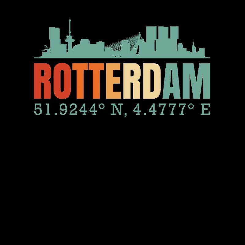 Rotterdam Dutch skyline