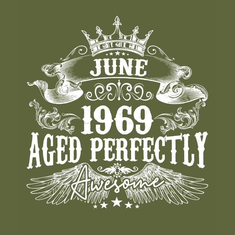 1969| Juni 1969 Geburtstag Perfekt gealtert