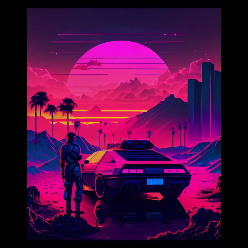 Retrowave Synthwave 80s Design