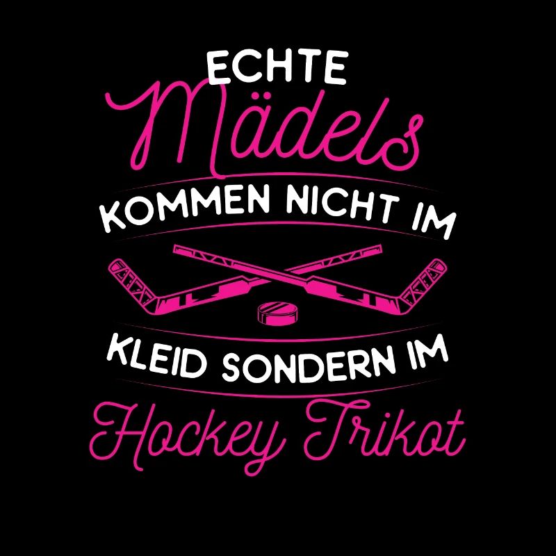 Echte Mädels Kommen Im Eishockey Trikot
