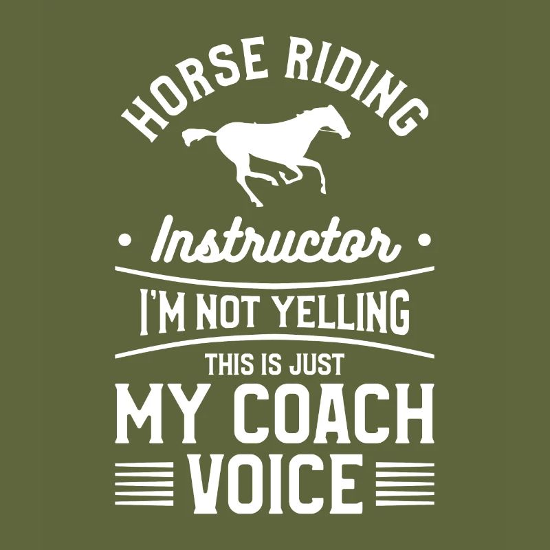 Instructeur d’équitation Je ne crie pas à cheval