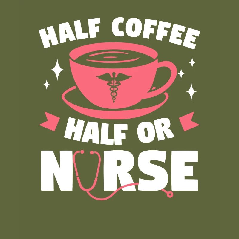 Halber Kaffee Halb ODER Krankenschwester OP-Krankenschwestern RN