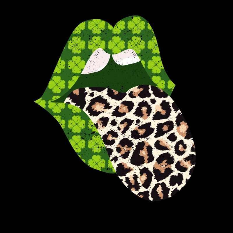 Green Lips Leopard Print Tongue from St Patricks