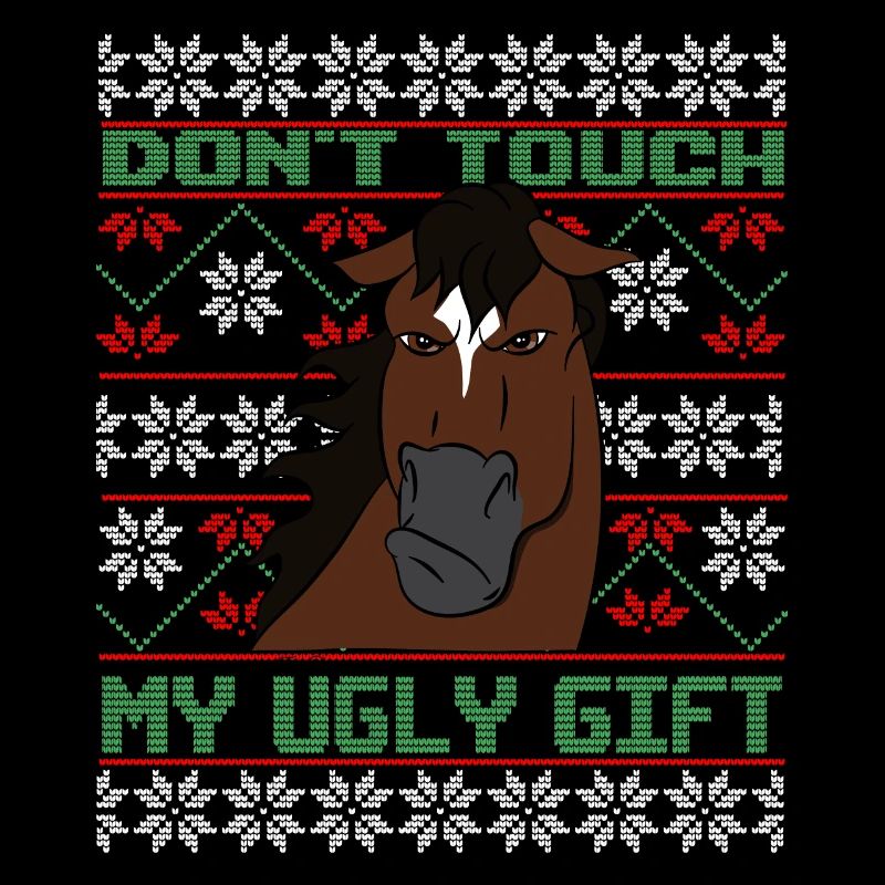 Dont Touch Ugly Brauner Pferd Rider Winter