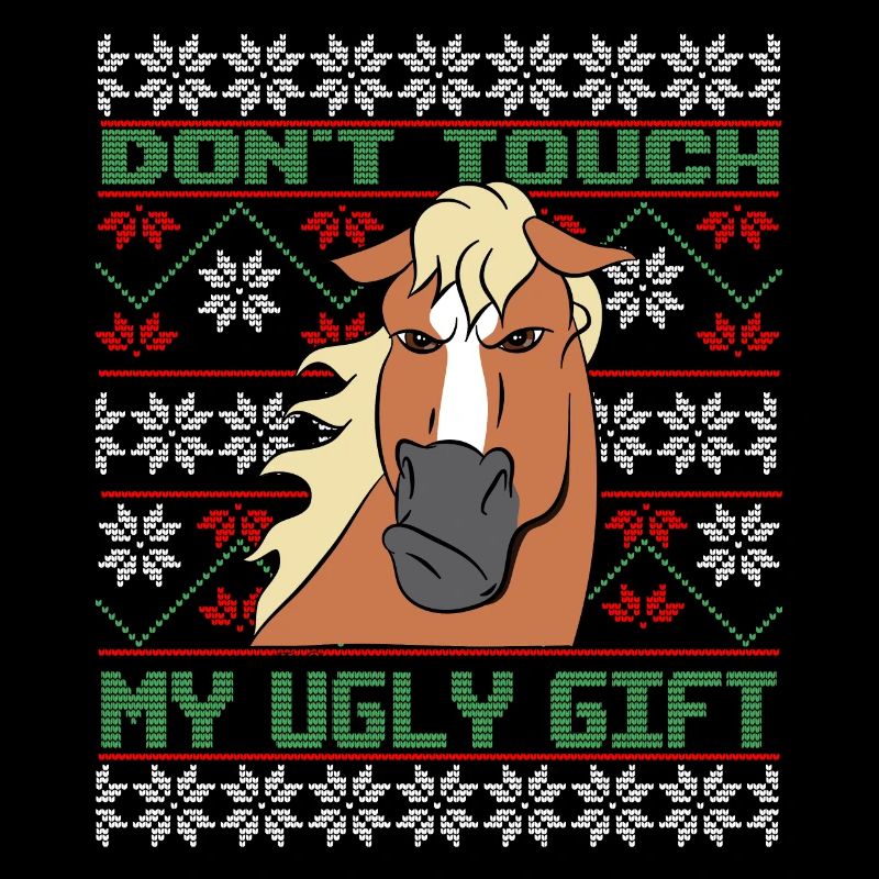 Dont Touch Ugly Brauner Pferd Rider Winter