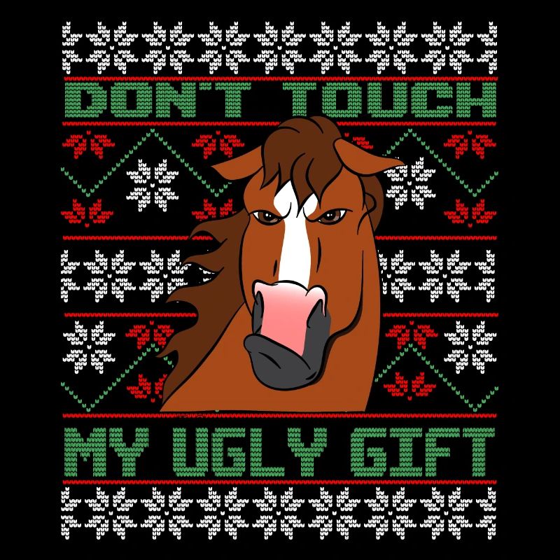 Dont Touch Ugly Brauner Pferd Rider Winter