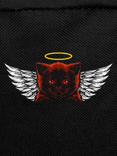 Angel and devil cat