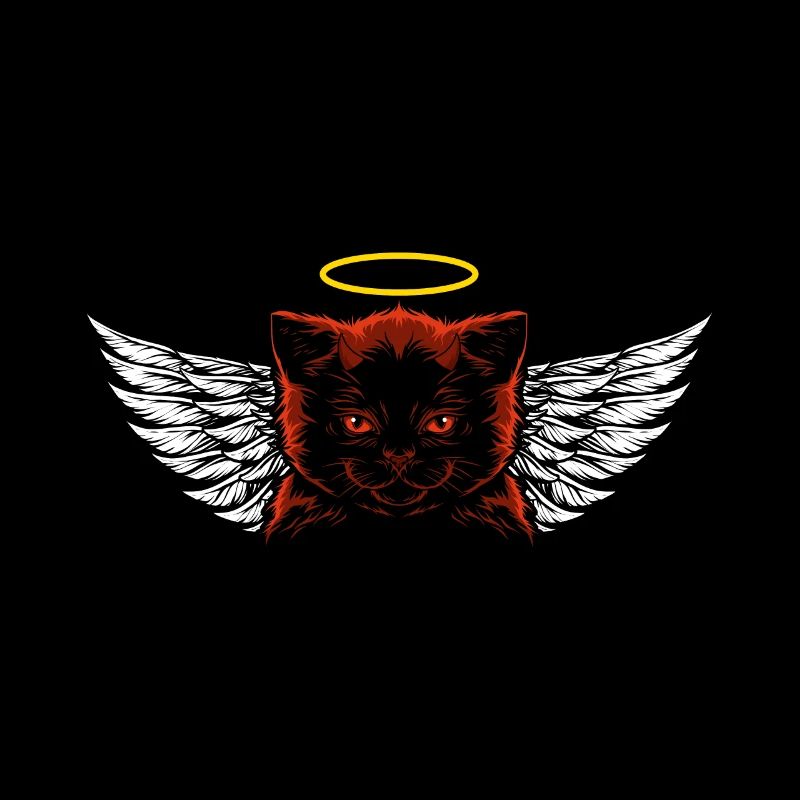Ange et diable chat