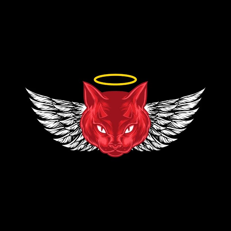 Ange et diable chat