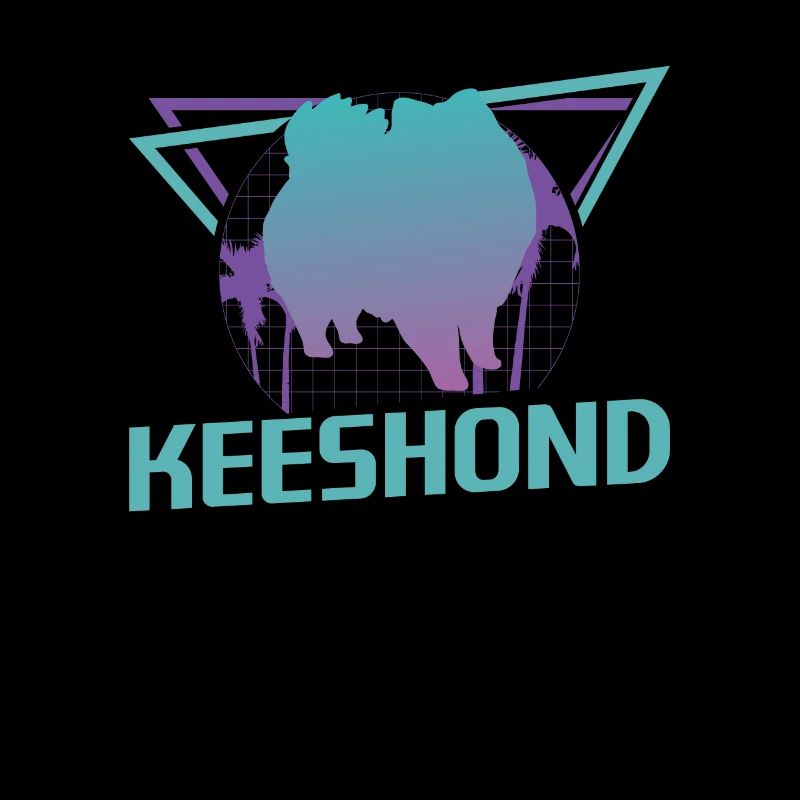 Retro Keeshond Dog Lover