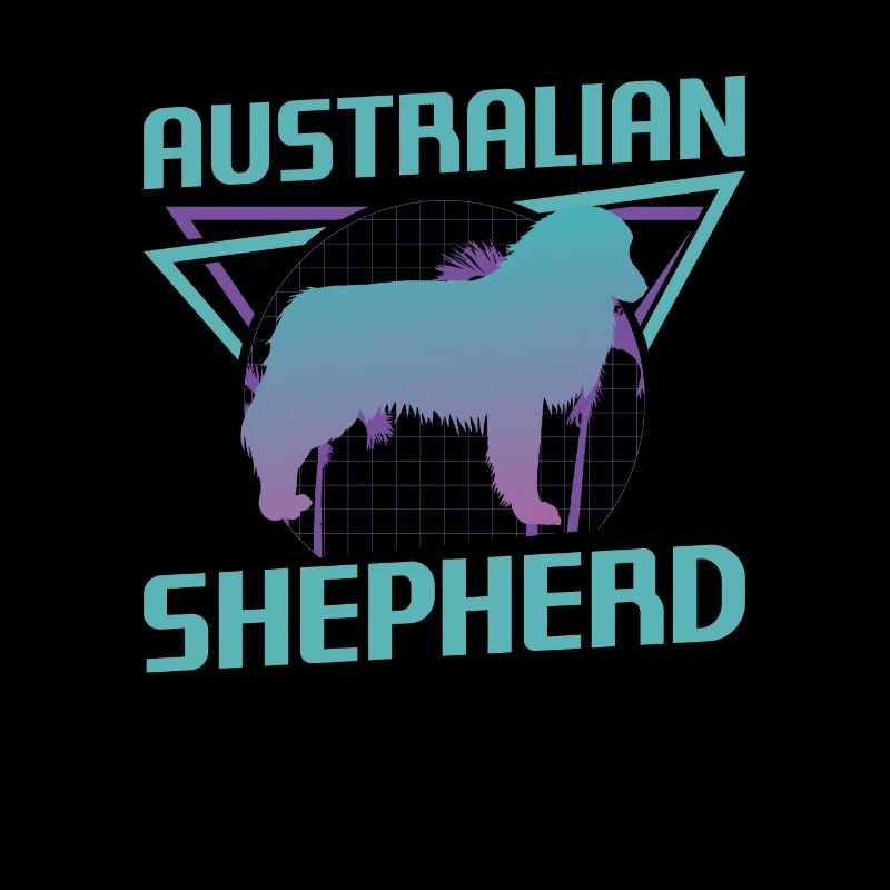 Retro Australian Shepherd Dog Lover