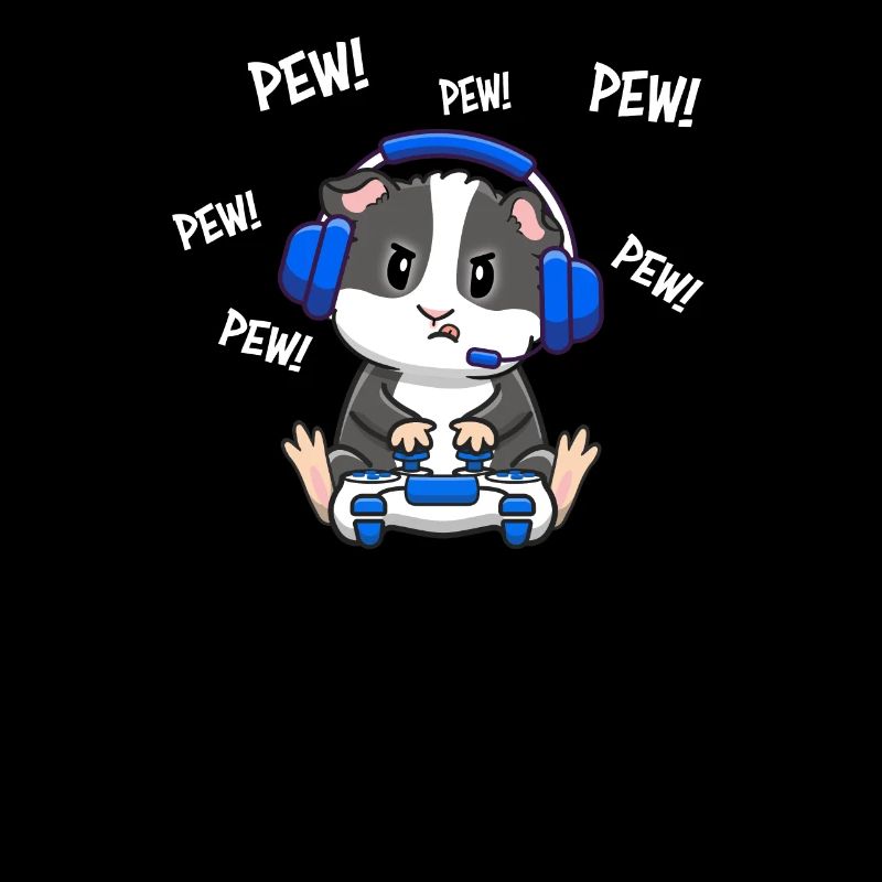 Cochon d’Inde noir et blanc