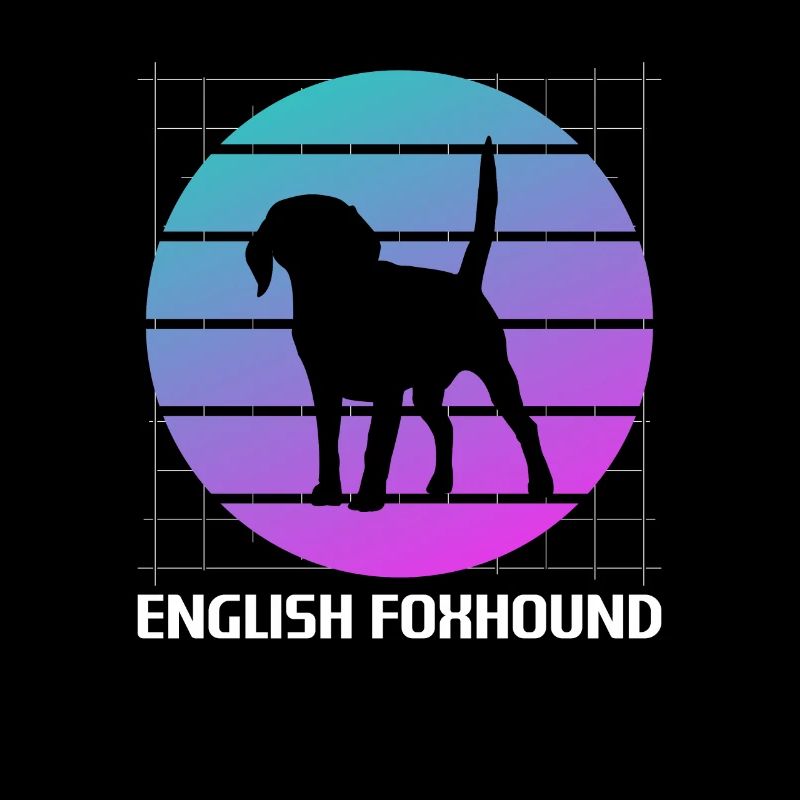 Amant de chien Foxhound anglais rétro