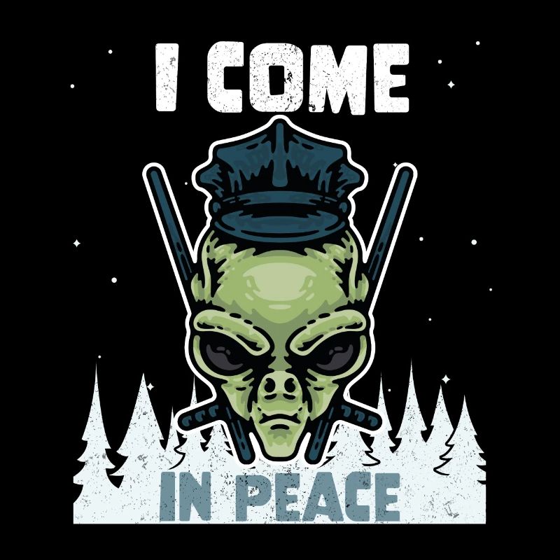 Alien Galaxy Science Space Lover I Come In Peace