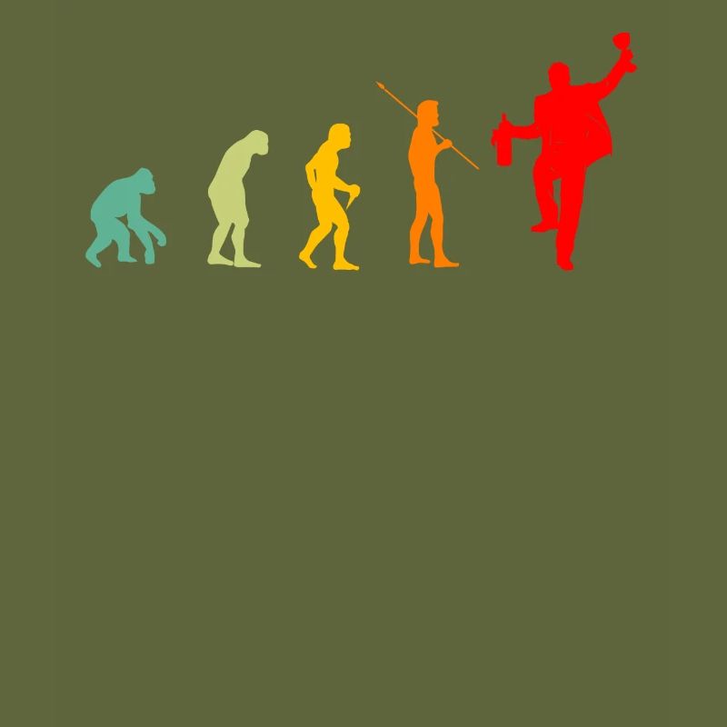 Evolution Aperitif lustiges Geschenk Mann