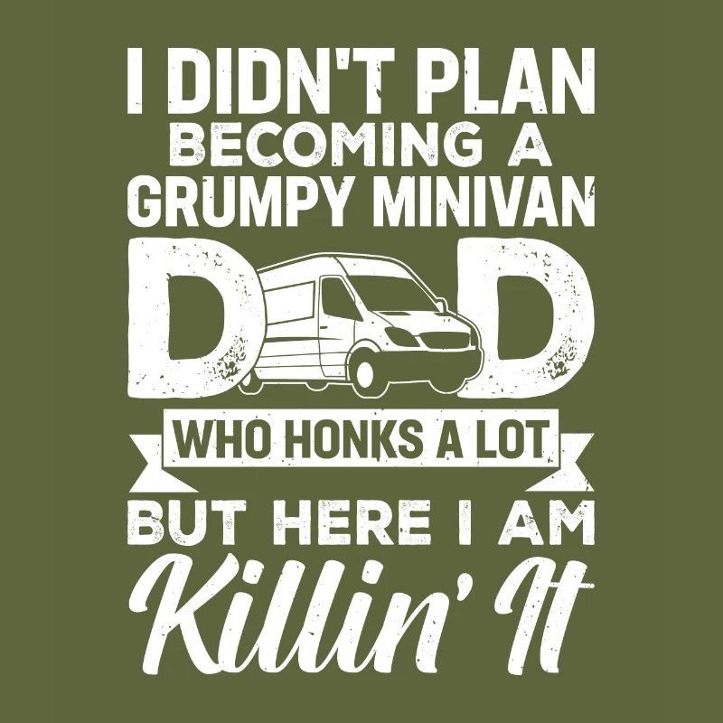 Papa travaille Conduit Minivan Papa Mode de vie Geschen