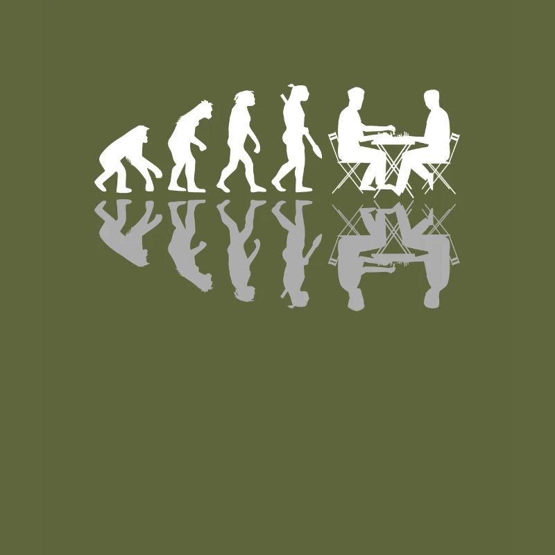 Human Evolution Chess Player Pieces Board Games