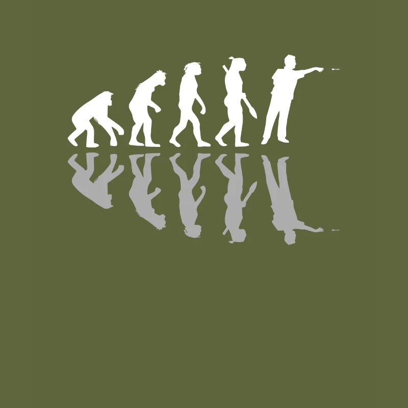 Drôle de joueur de fléchettes Human Evolution Dartboard
