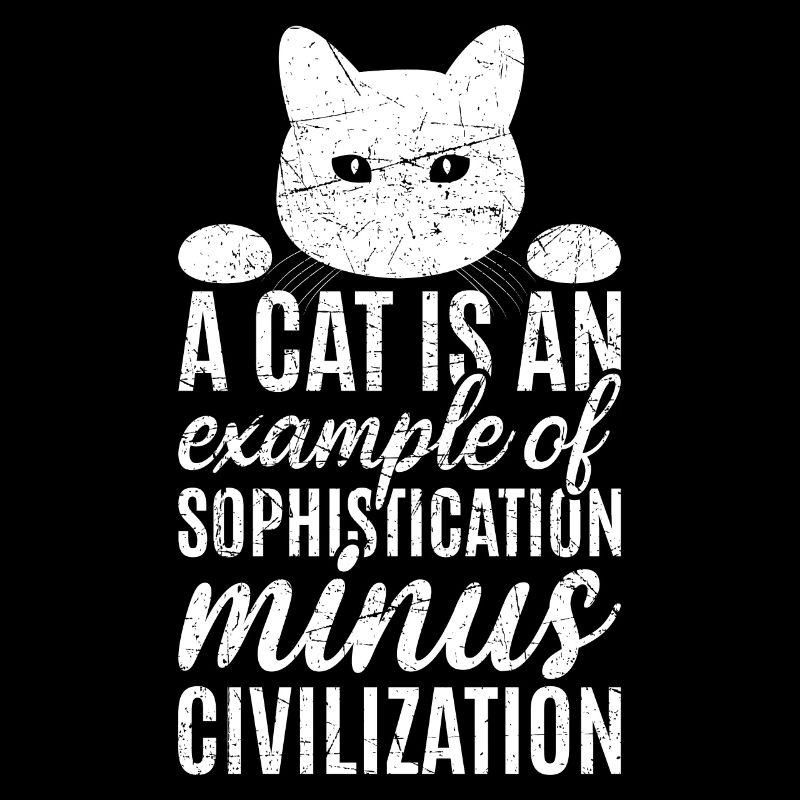 A cat is an example of sophistication