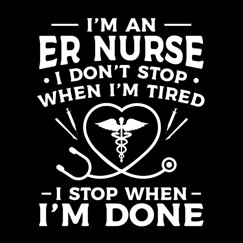Ich bin eine Krankenschwester in der Notaufnahme Ich höre nicht auf, wenn ich müde bin RN