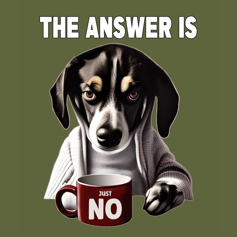 The answer is no. Grumpy Funny Dog