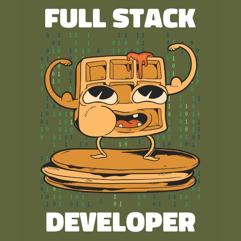 Funny Retro Full Stack Developer Art
