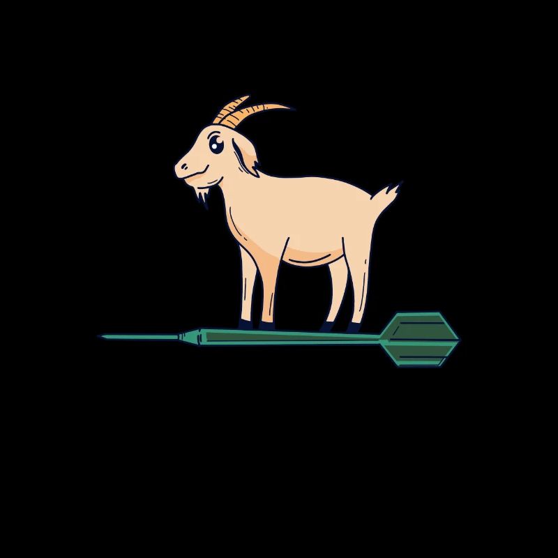 Goat plays darts