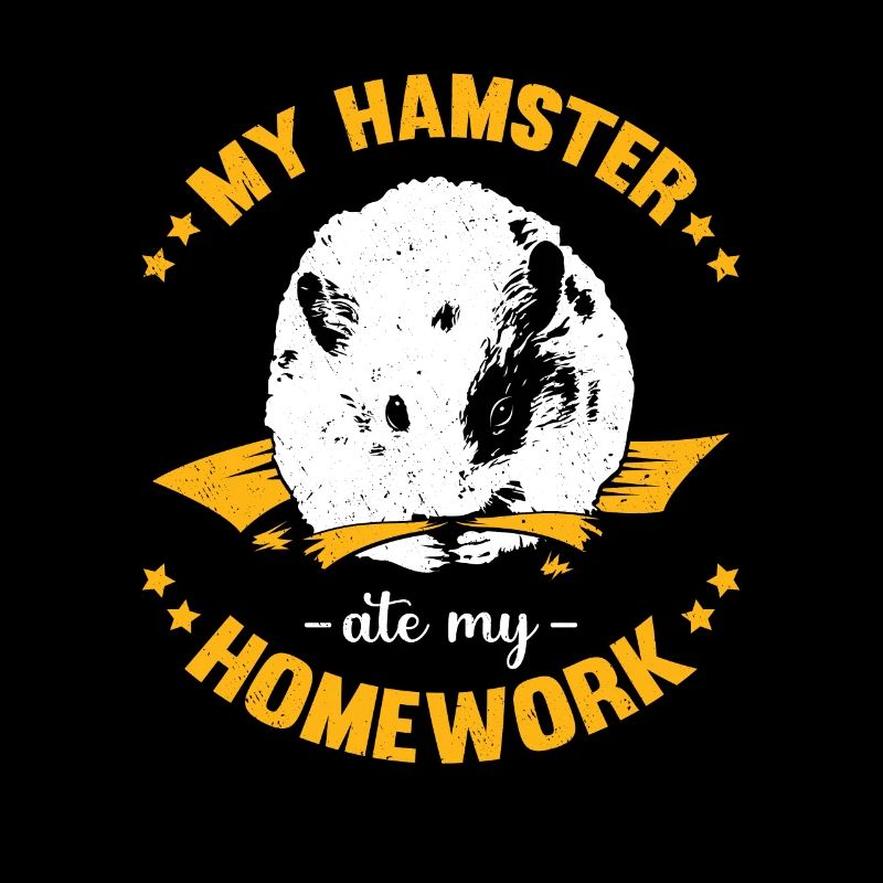 Lustiges Hamster Nagetier Schule Schüler Geschenk