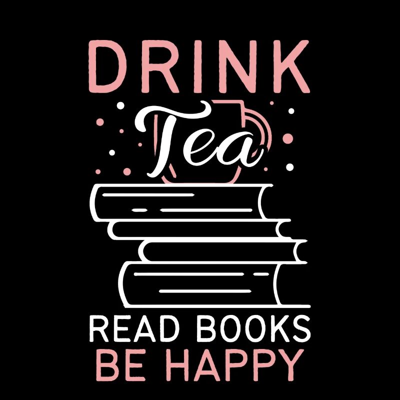 Tee Trinken Bücher Lesen Glücklich Sein